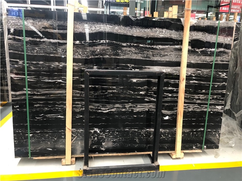 Silver Dragon Marble,Black Portoro Marble Slab
