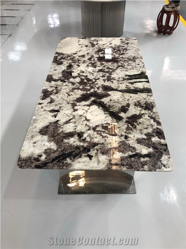 Splendor White Granite Branco Tourmaline Slabs