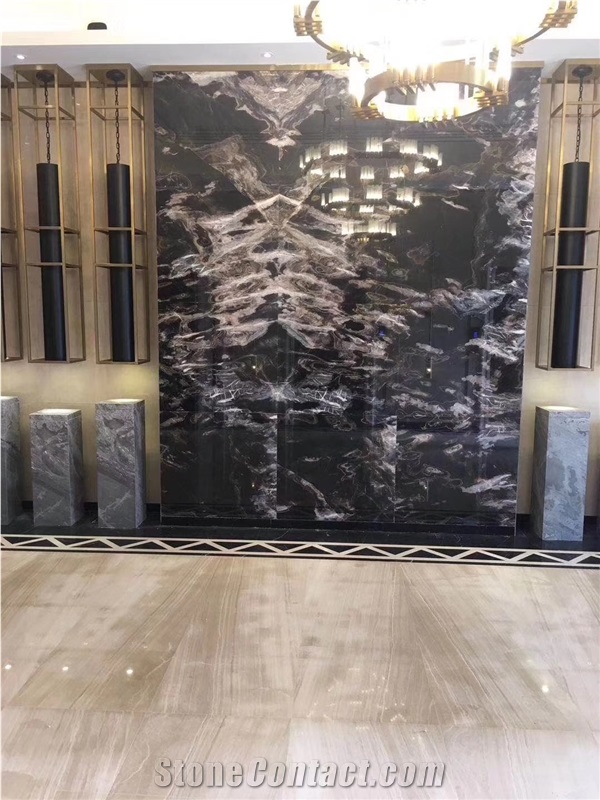 Black Rose Atbara Marble Slab For Wall Tiles