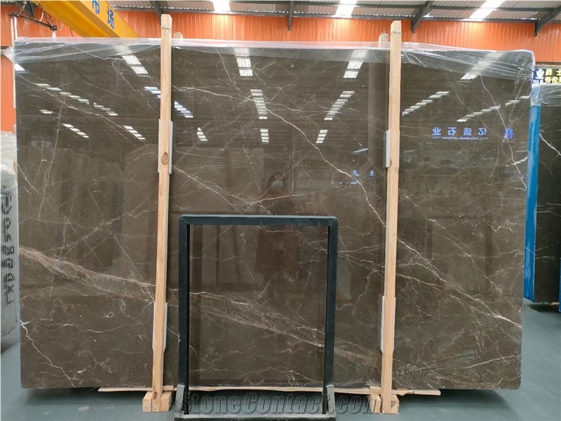 Brown Gold Marble Slab For Floor Tiles