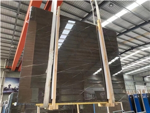 Brown Gold Marble Slab For Floor Tiles