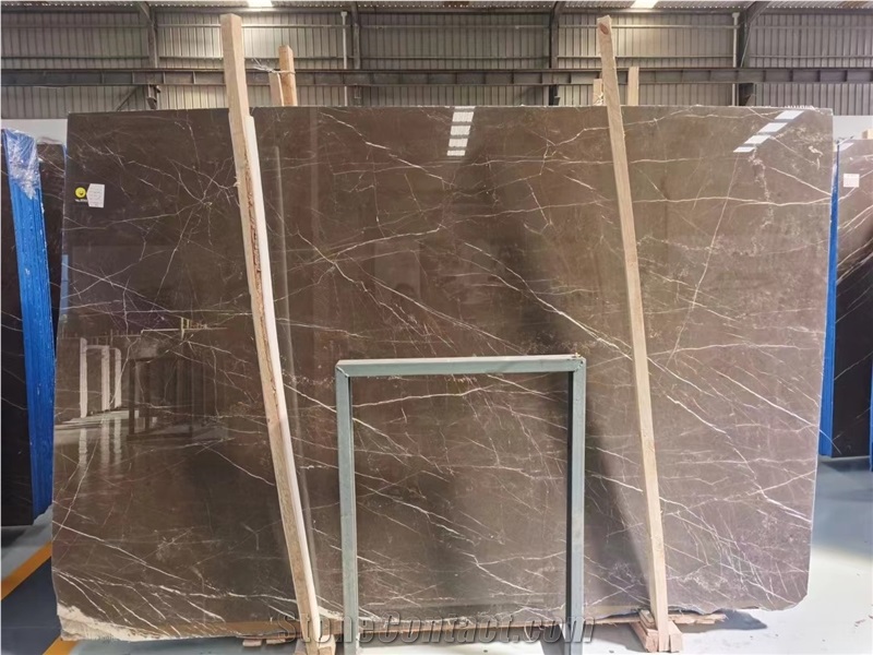Brown Gold Marble Slab For Floor Tiles