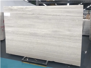 White Wood Grain Marble For Hotel Decoration