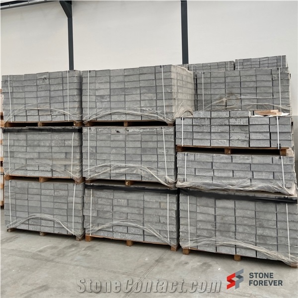Flamed Grey Limestone Flooring Cubes