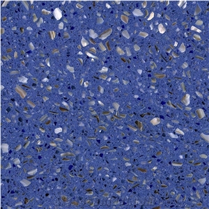 DXW705 Alaska Blue Terrazzo Blue Inorganic Terrazzo Slab