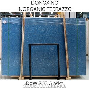 DXW705 Alaska Blue Terrazzo Blue Inorganic Terrazzo Slab