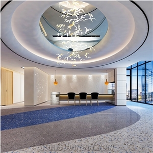 DXW705 Alaska Blue Terrazzo Blue Inorganic Terrazzo Slab