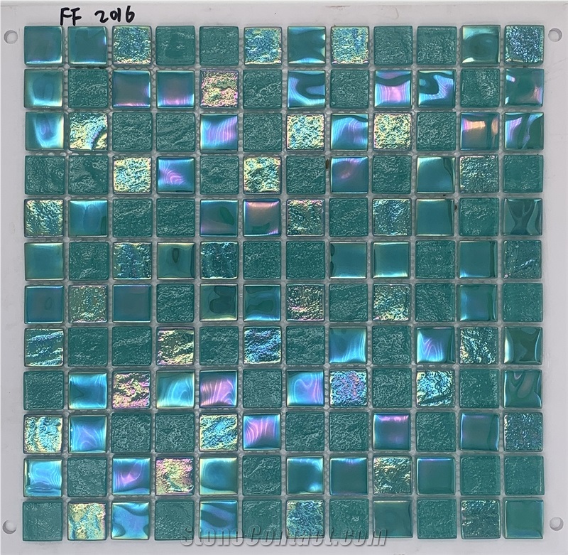 Beautiful Green Glass Mosaic Tile