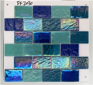 Beautiful Green Glass Mosaic Tile