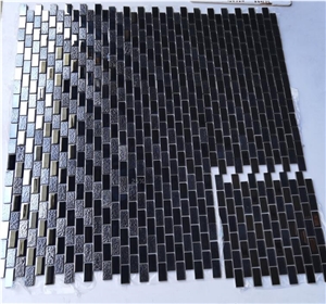 Black Glass Mosaic Kitchen Bathroom Wall Cladding
