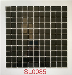 Black Glass Mosaic Kitchen Bathroom Wall Cladding