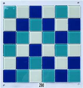 Blue China Glass Mosaic Random Floor Tile Wall Tile