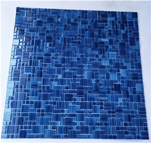 Blue Glass Mosaic For Bathroom And Swimming Pool
