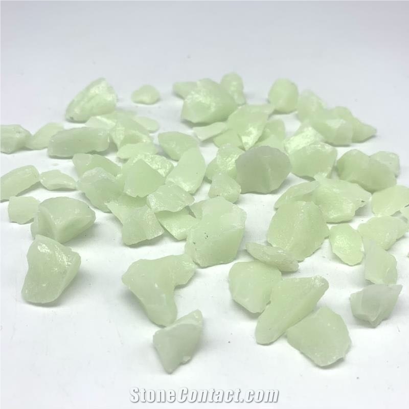 Blue Glow In Dark Glass Terrazzo Aggregates Glass Rock