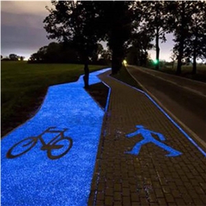Blue Glow In Dark Glass Terrazzo Aggregates Glass Rock