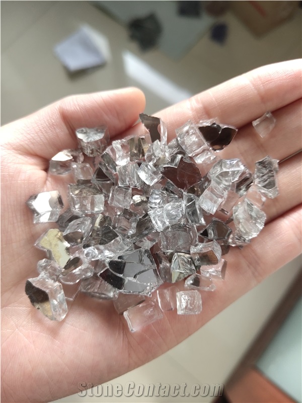 Crushed Fire Glass Chips Fireplace Pit Glass