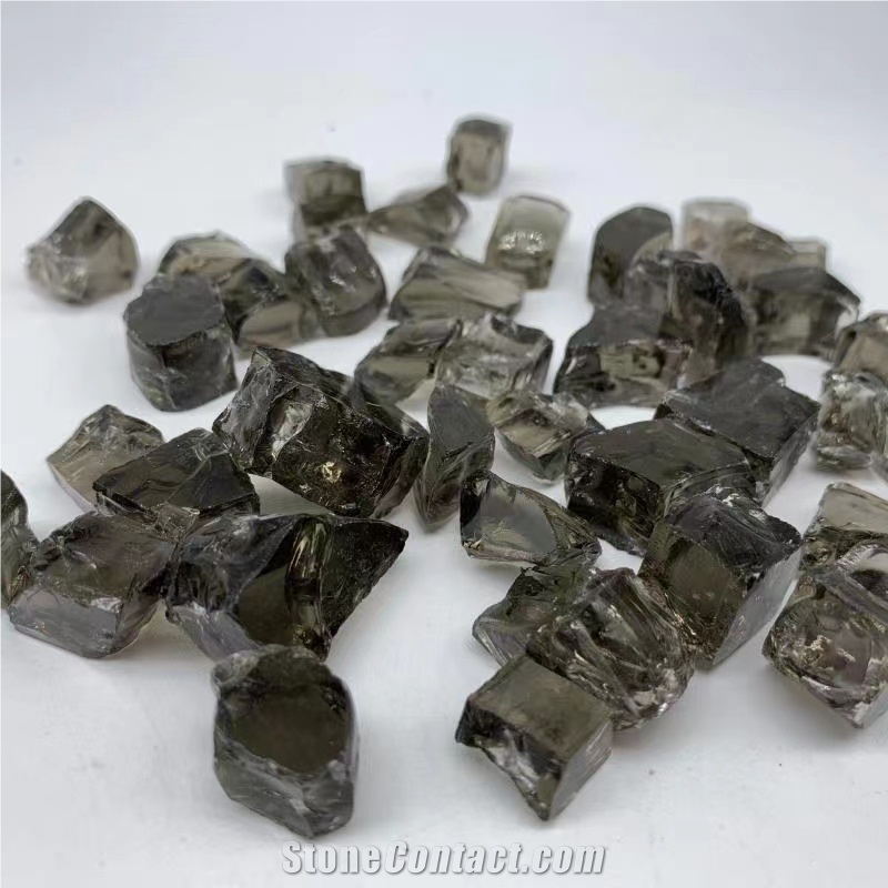 Crushed Fire Glass Chips Fireplace Pit Glass