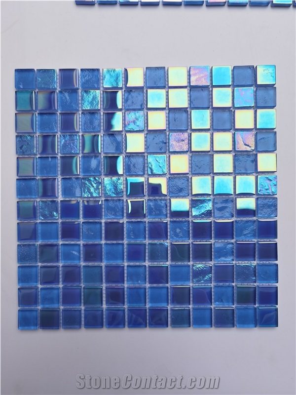 Crystal Glass Mosaic Tile For Swimming Pool Decoration