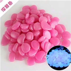 Decoration Yellow Glow Resin Pebble