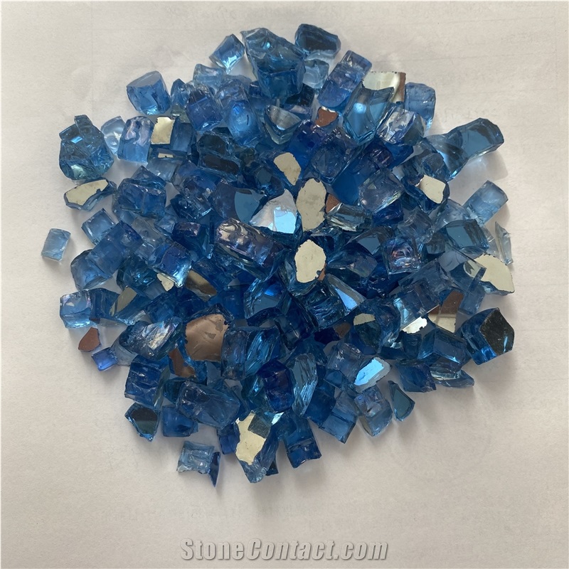 Decorative 1/4" Reflective Tempered Fire Glass