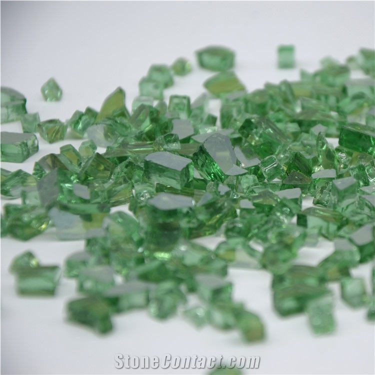 Decorative 1/4" Reflective Tempered Fire Glass