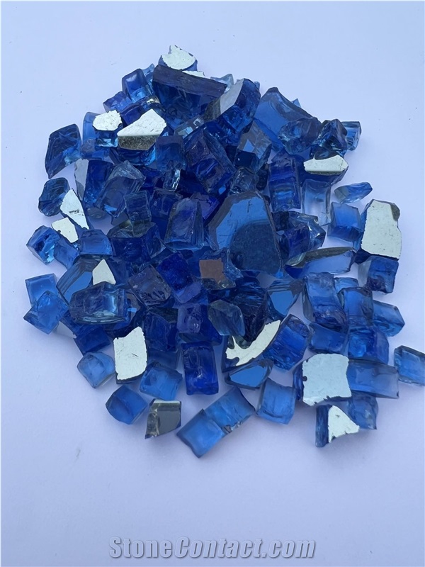 Golden Reflective Tempered Fire Glass