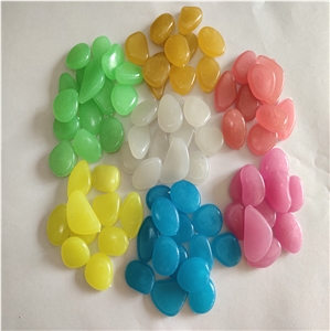 High Quality Decoration Luminous Glowing Resin Pebble