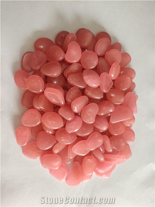 High Quality Decoration Luminous Glowing Resin Pebble