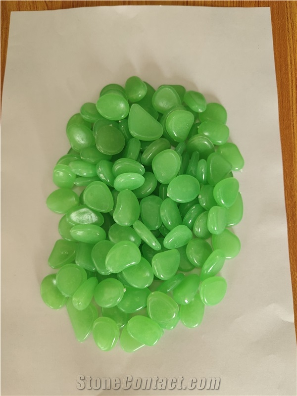 High Quality Decoration Luminous Glowing Resin Pebble