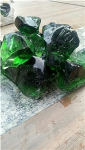 Slag Glass Rocks For Gabion Fence Walls