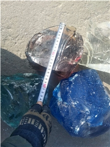 Slag Glass Rocks For Gabion Fence Walls