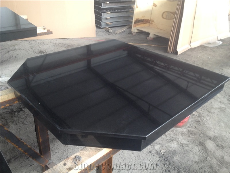 1000X1000mm Squareblack Granite Fireplace Hearth