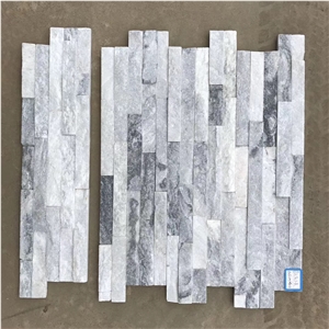 15X60cm Grey Quartzite Stacked Stone Veneer Cladding