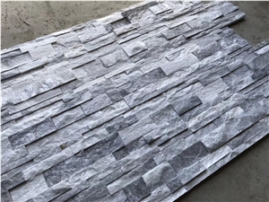 15X60cm Grey Quartzite Stacked Stone Veneer Cladding