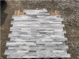 15X60cm Grey Quartzite Stacked Stone Veneer Cladding