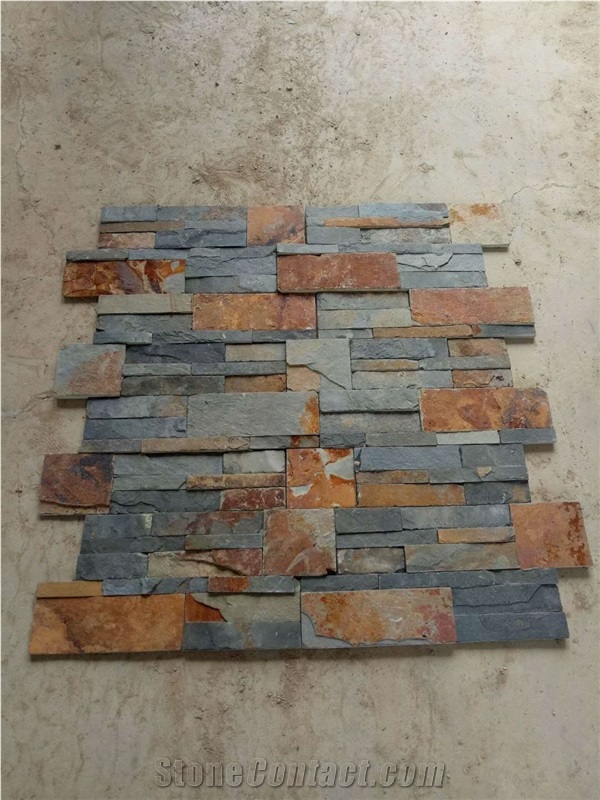 18X35cm Rusty Slate Stone Cladding