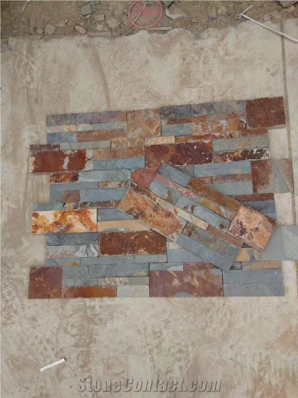 18X35cm Rusty Slate Stone Cladding
