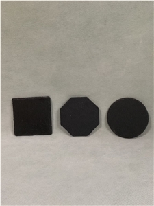 4"Black Slate Stone Coasters  For Laser Engraving