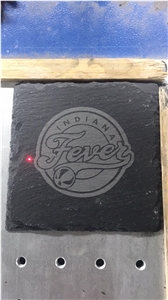 4X4 Engravable Square Slate Coasters