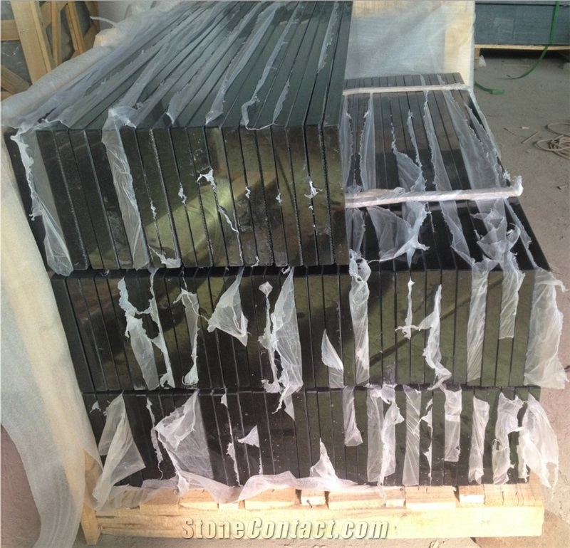 Absolute Black Granite Steps, Black Granite Risers