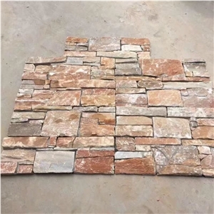 Beige Slate Cement Stone Wall Cladding Panel