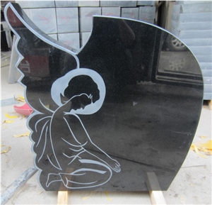 Binzhou Black Granite Headstone For Babies