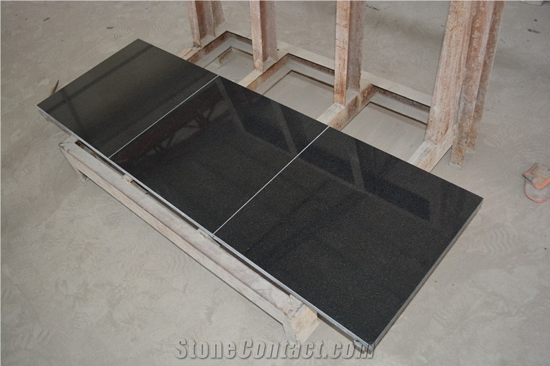 Black Granite Stone Fireplace Hearth  Slab