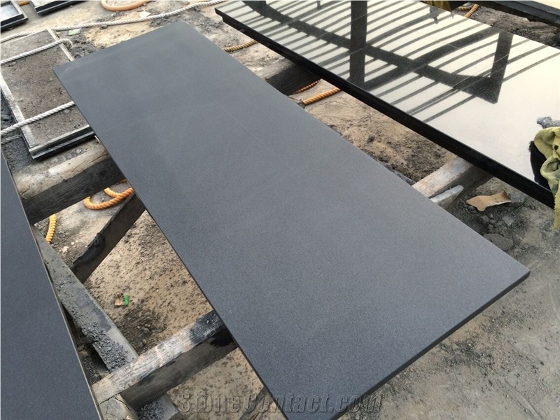 Black Granite Stone Fireplace Hearth  Slab