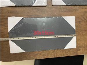 Black Natural Stone Tray Cheese Board Round Slate Plate