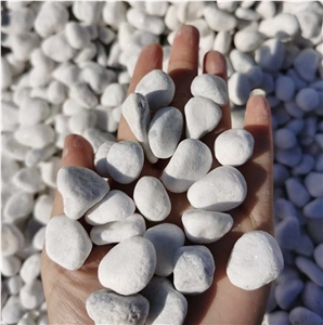 Cheap Decorative Natural Snow White Pebble Stone