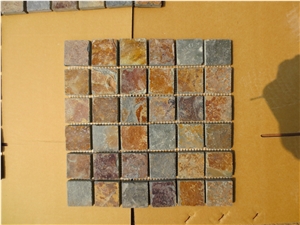 China Rust Slate Mosaic Tiles