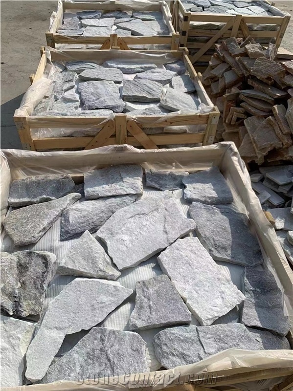 Cloudy Grey Random Flagstone Floor Paving