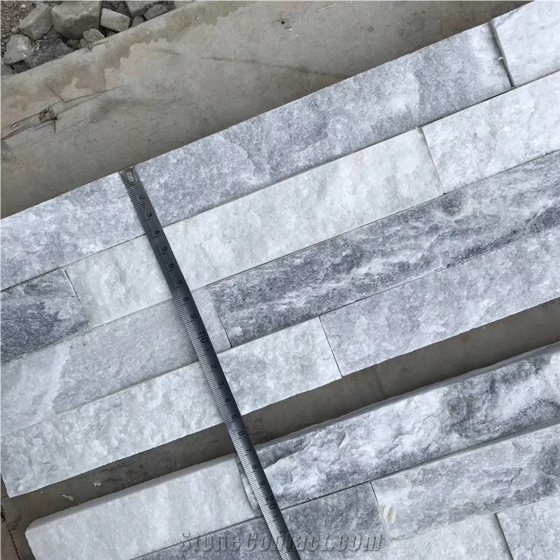 Cloudy Grey Stacked Stone Veneer Wall Cladding