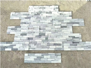 Cloudy Grey Stacked Stone Veneer Wall Cladding